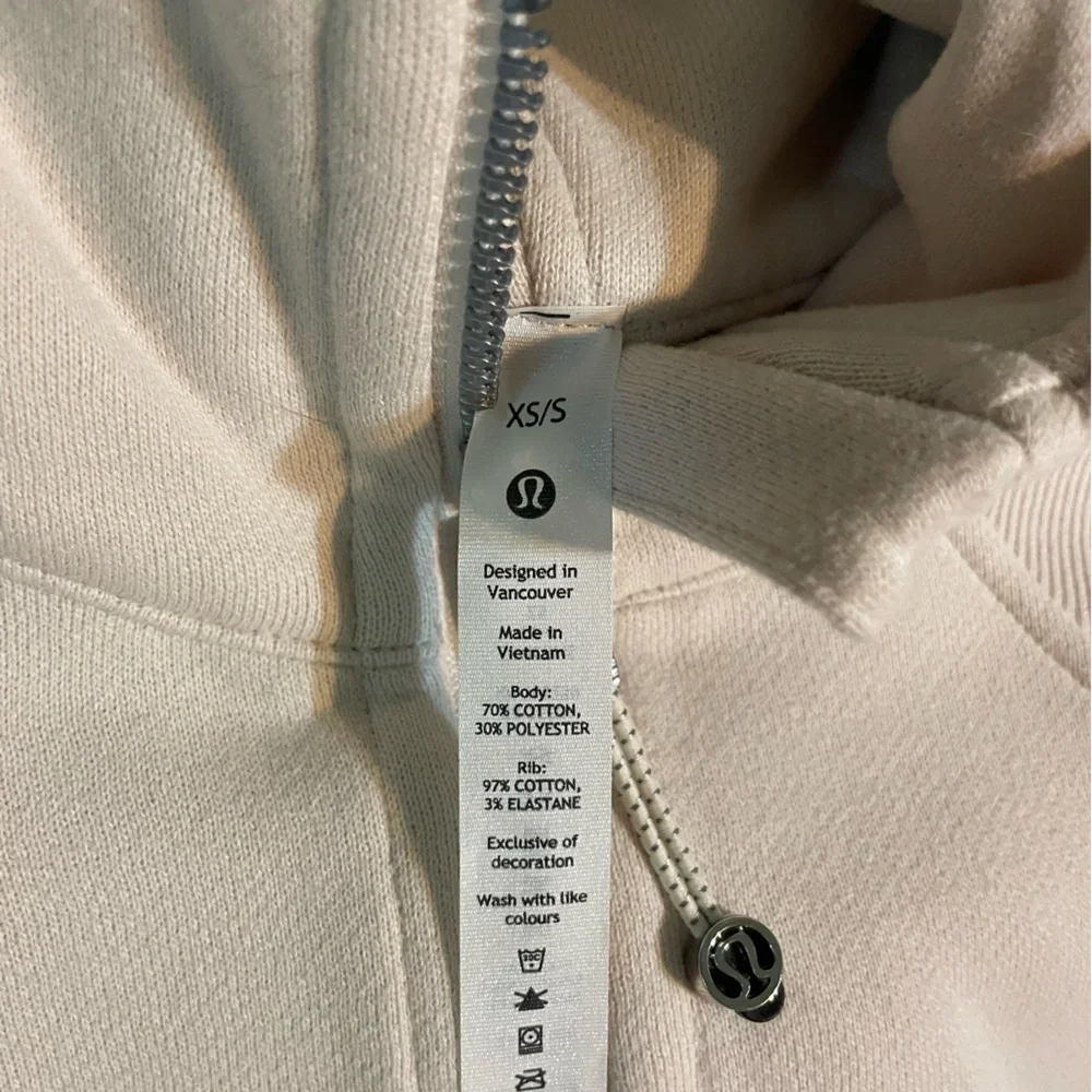 Lululemon cream cropped scuba size xs/s - Picture 3 of 3